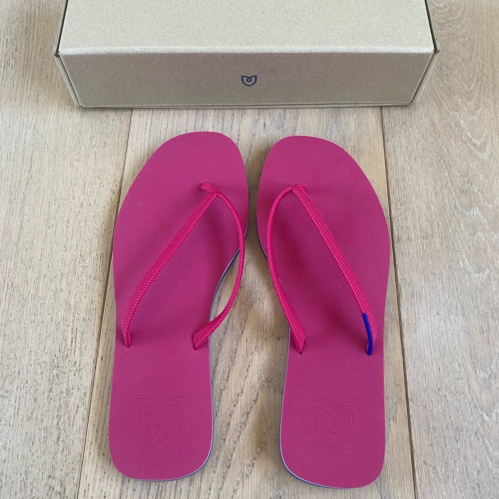 Rothy's Hot Pink Flip Flop Sandals